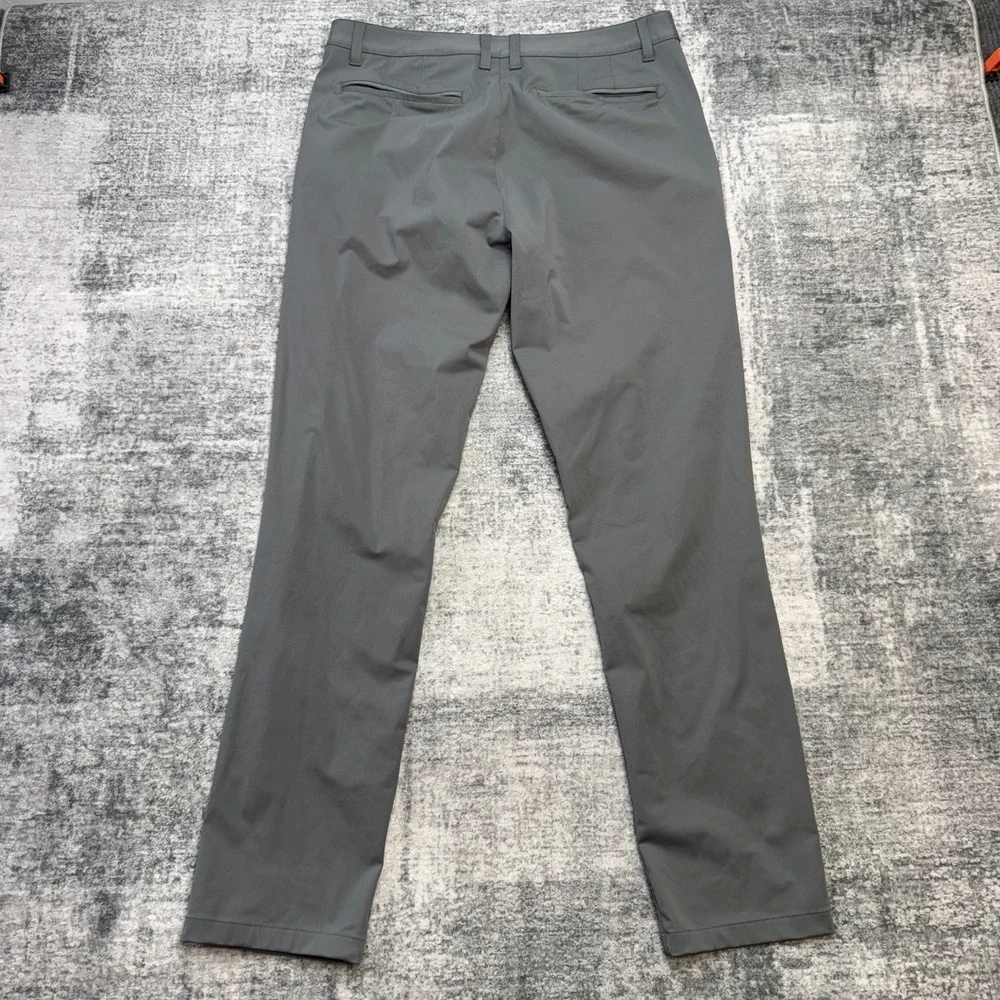 Rhone Commuter Pants Mens 34 Gray Slim‎ Fit Tech Performance Chino Office Golf